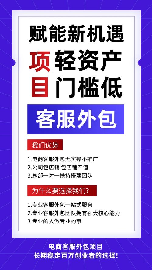 電商客服外包項(xiàng)目加盟 低門檻創(chuàng)業(yè)，掘金長(zhǎng)久收益的新藍(lán)海